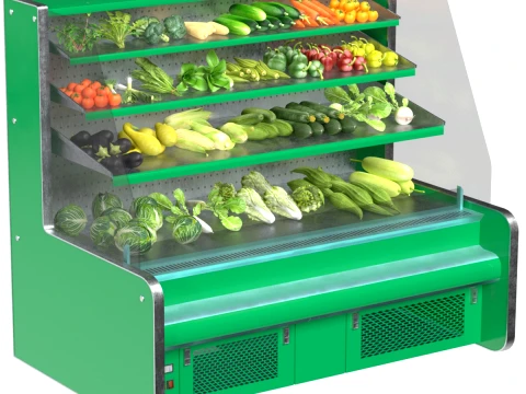 Vegetable Display Fridge Model 3D