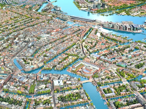 Amsterdam 3D Scan City 3D मॉडल