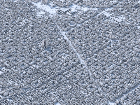 Barcelona 3d scan city 3D Model