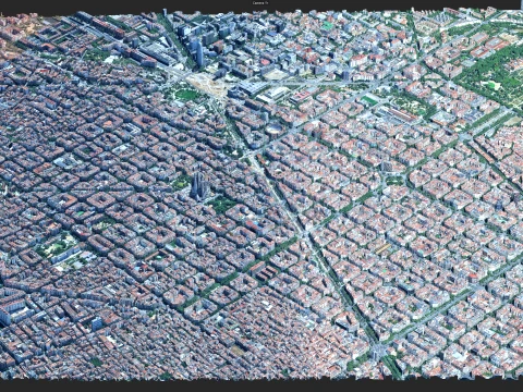 Barcelona 3d scan city 3D Model
