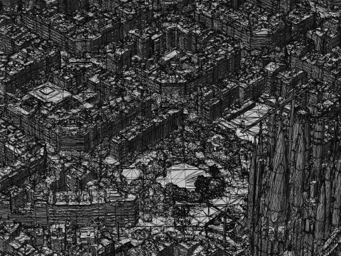 Barcelona 3d scan city 3D Model