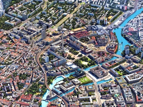 Berlin 3d scan city 3D Modell