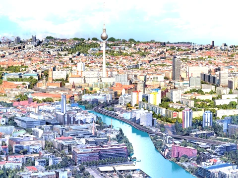 Berlin 3d scan city 3D Model
