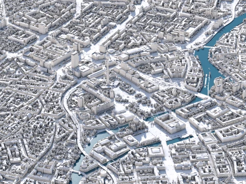 Berlin 3d scan city 3D Model
