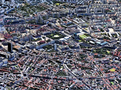 Berlin 3d scan city 3D Model