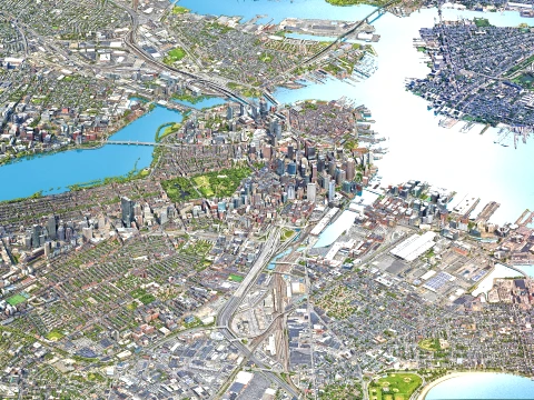 Boston 3d scan city usa 3D Model
