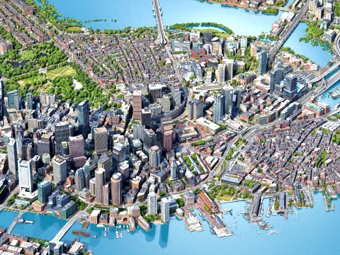 Boston 3d scan city usa 3D Model