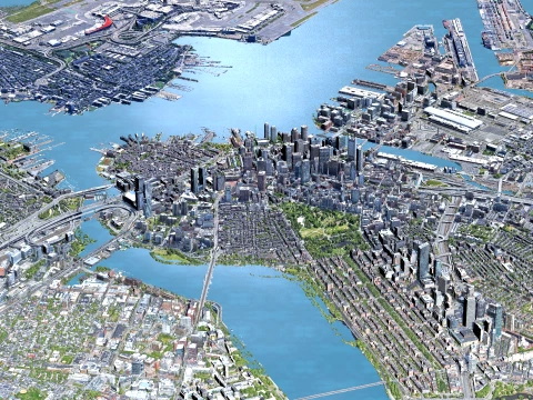 Boston 3d scan city usa 3D Model