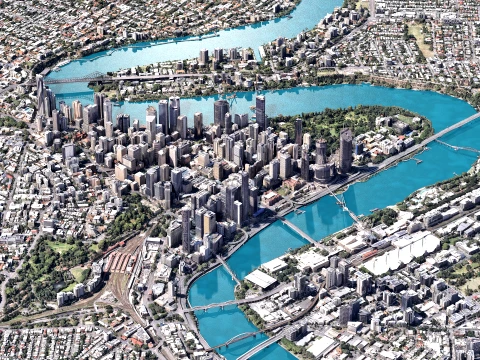 Brisbane 3d Scan City Australia 3D Model