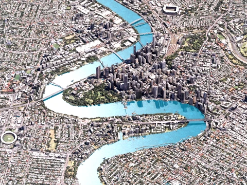Brisbane 3d Scan City Australia 3D Model