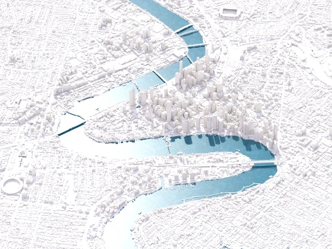 Brisbane 3d Scan City Australia 3D Model