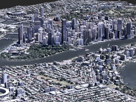 Brisbane 3d Scan City Australia 3D Model