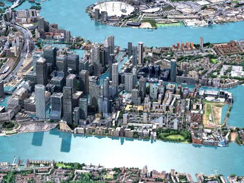 Canary Wharf 3d scan city 3D Modell