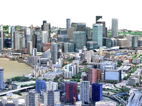 Canary Wharf 3d scan city 3D Model