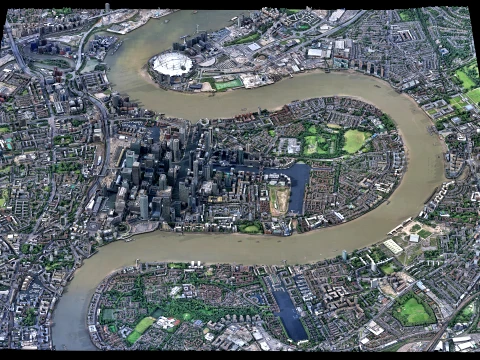 Canary Wharf 3d scan city 3D Model