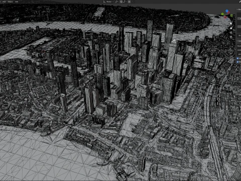 Canary Wharf 3d scan city 3D Model