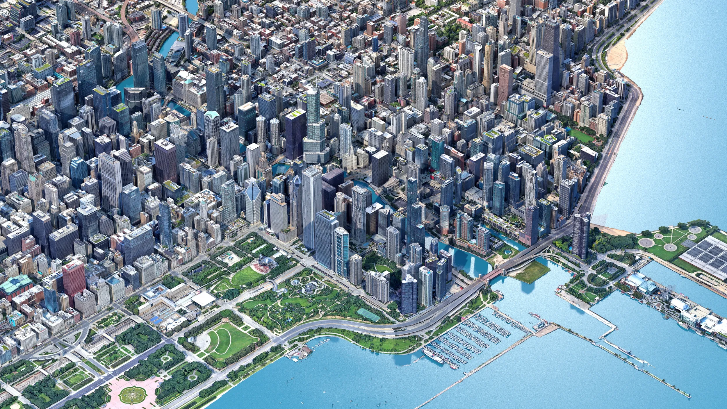 Chicago 3d scan city 3D Model .c4d .max .obj .3ds .fbx .stl .blend 