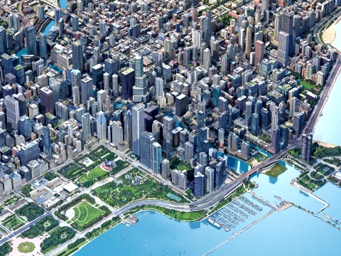 Chicago 3d scan city 3D Modell