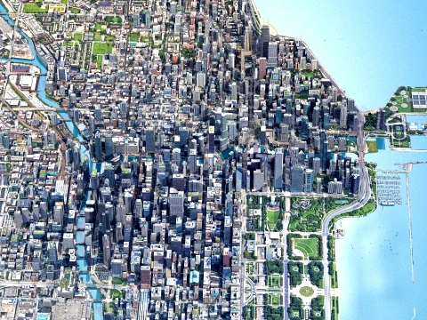 Chicago 3d scan city 3D Model