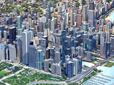 Chicago 3d scan city 3D Model