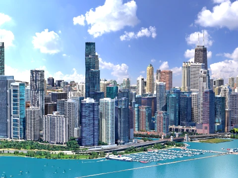 Chicago 3d scan city 3D Model