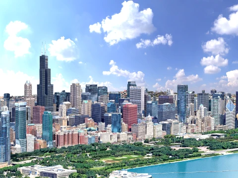 Chicago 3d scan city 3D Model