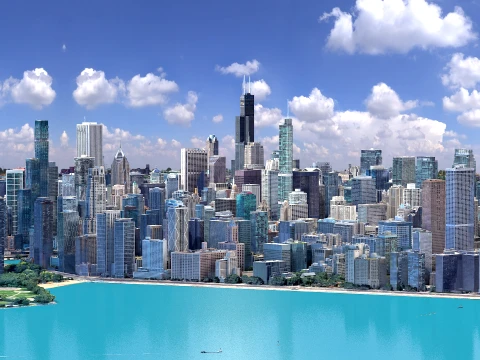 Chicago 3d scan city 3D Model