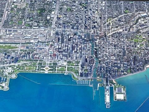 Chicago 3d scan city 3D Model