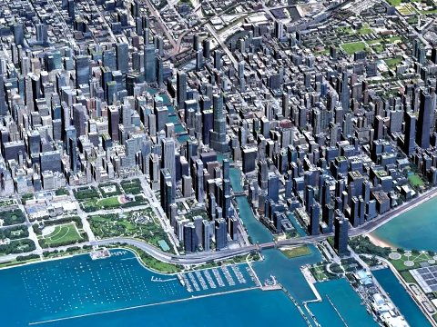 Chicago 3d scan city 3D Model