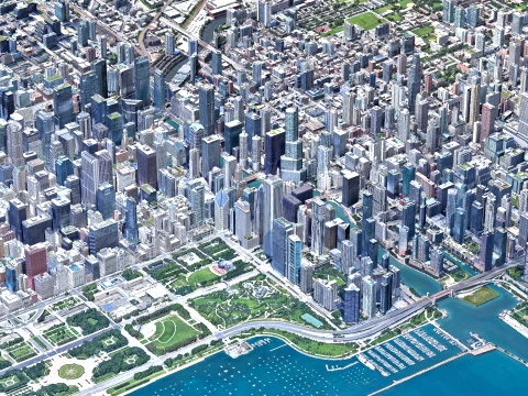Chicago 3d scan city 3D Model