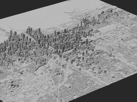Chicago 3d scan city 3D Model