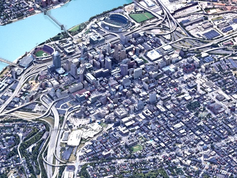 Cincinnati 3D Scan city Ohio USA 3D Model