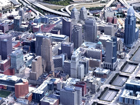 Cincinnati 3D Scan city Ohio USA 3D Model