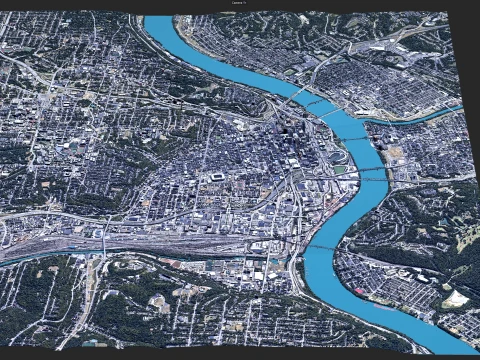 Cincinnati 3D Scan city Ohio USA 3D Model