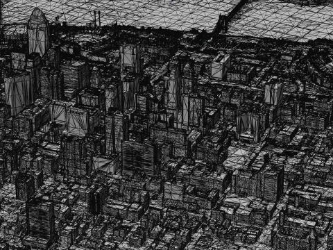 Cincinnati 3D Scan city Ohio USA 3D Model