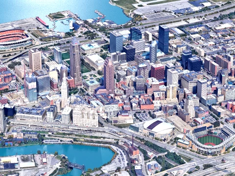 Cleveland 3d scan city 3D Modell