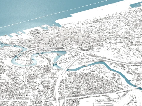 Cleveland 3d scan city 3D Model