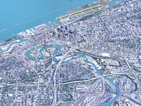 Cleveland 3d scan city 3D Model