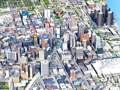 Detroit 3d scan city 3D Modell