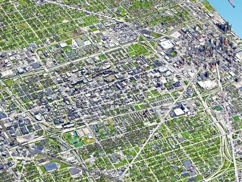 Detroit 3d scan city 3D Model