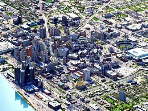 Detroit 3d scan city 3D Model