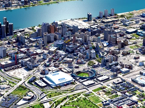 Detroit 3d scan city 3D Model