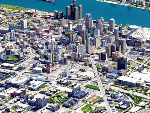 Detroit 3d scan city 3D Model