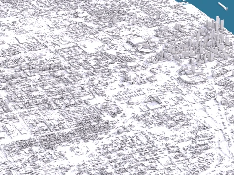 Detroit 3d scan city 3D Model