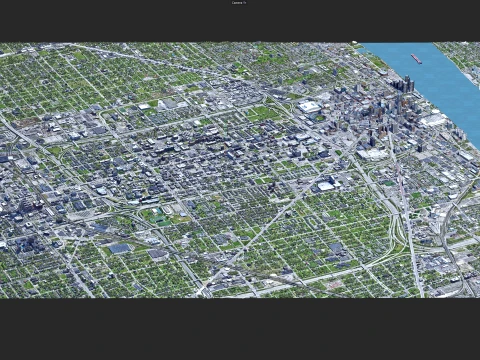 Detroit 3d scan city 3D Model
