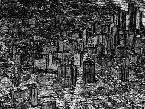 Detroit 3d scan city 3D Model