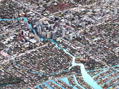 Fort Lauderdale 3d scan city 3D Model
