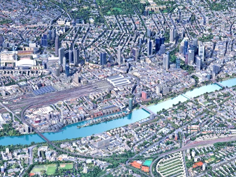 Frankfurt 3d scan city 3D Model