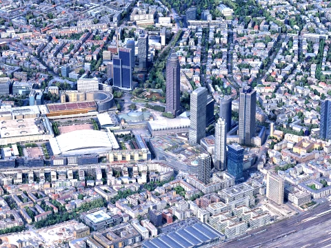 Frankfurt 3d scan city 3D Model
