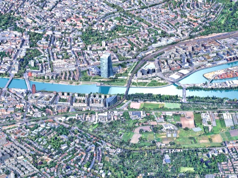 Frankfurt 3d scan city 3D Model